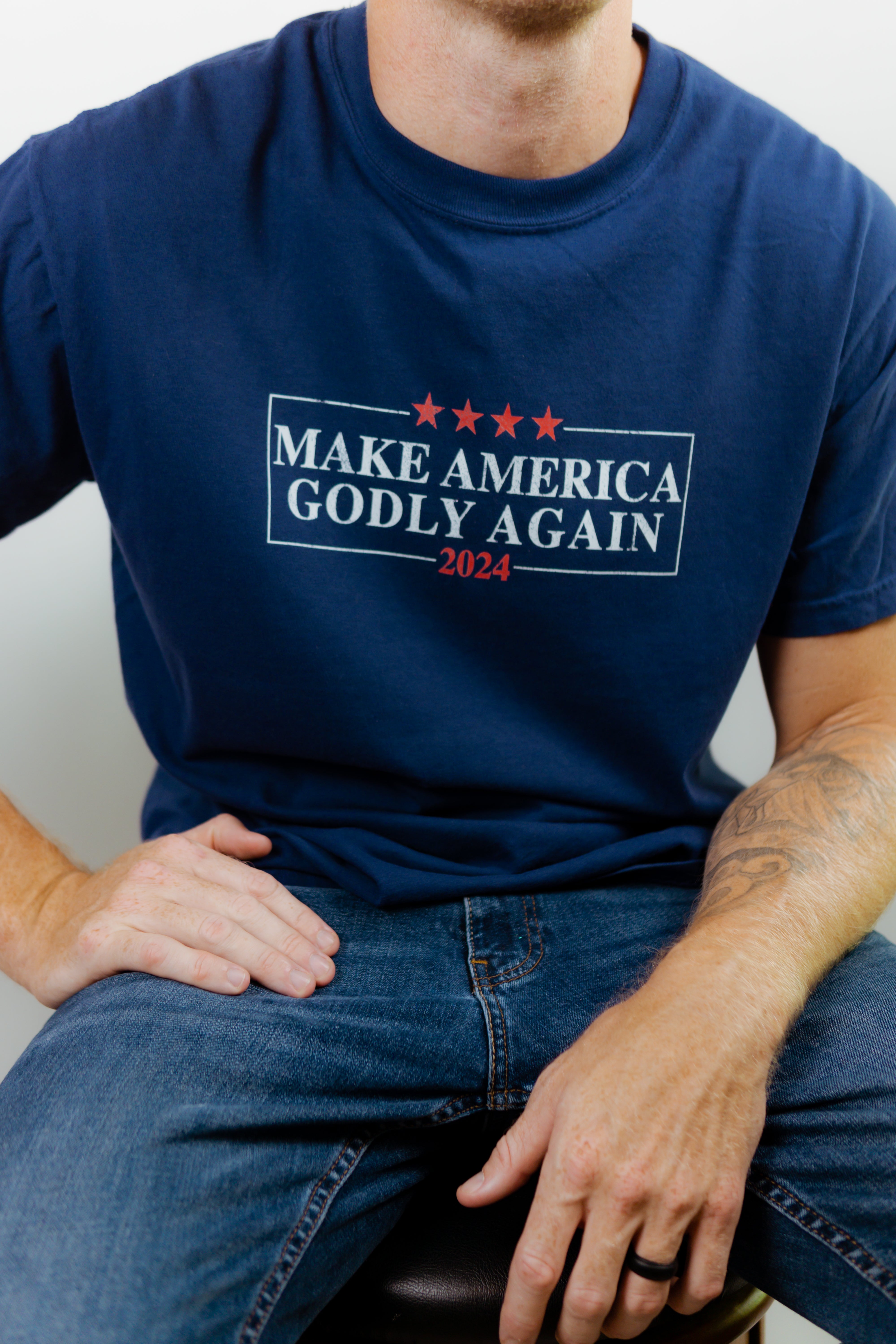 Make America Godly Again  Printed T-Shirt