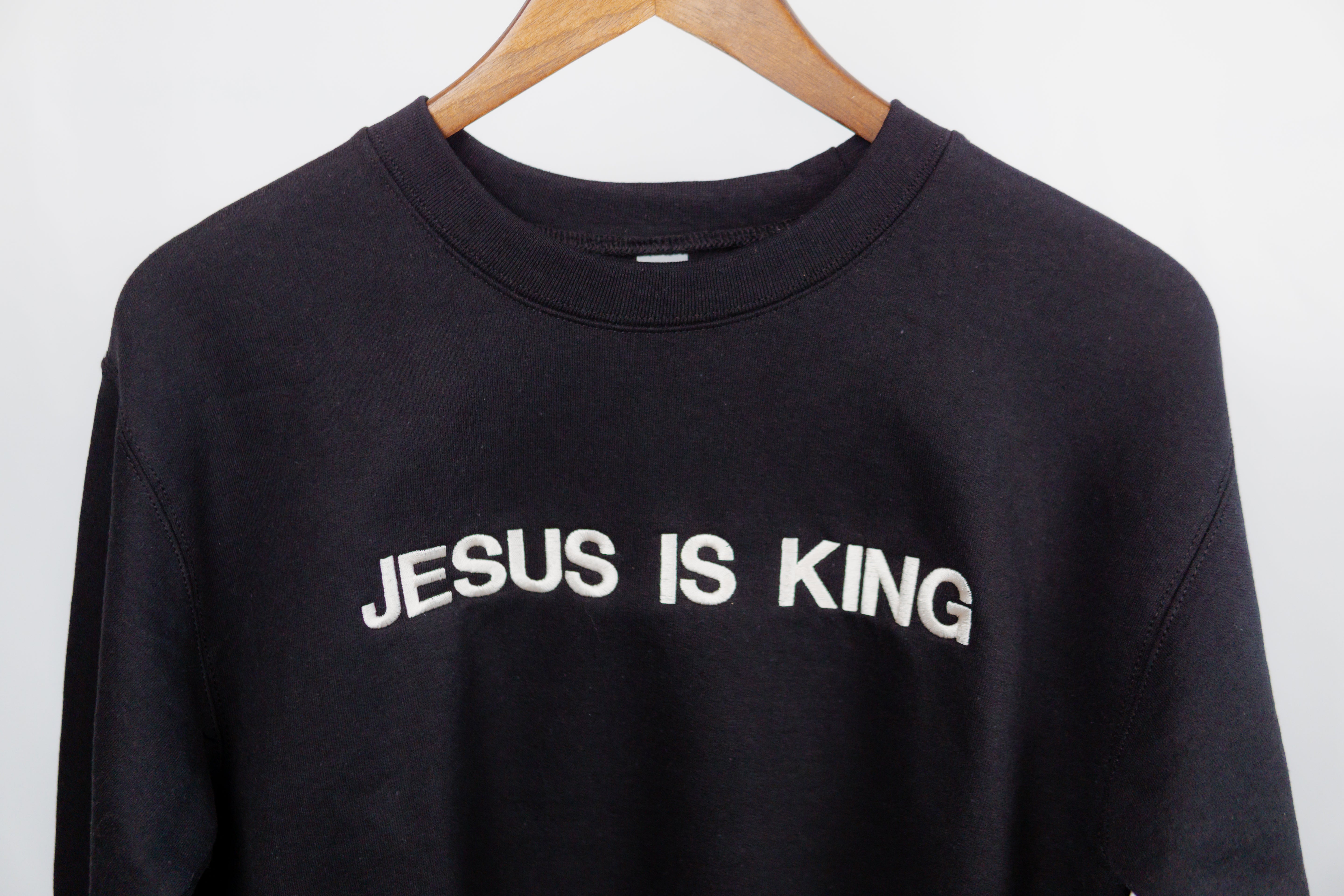 Jesus Is King | Embroidered Crewneck Sweater